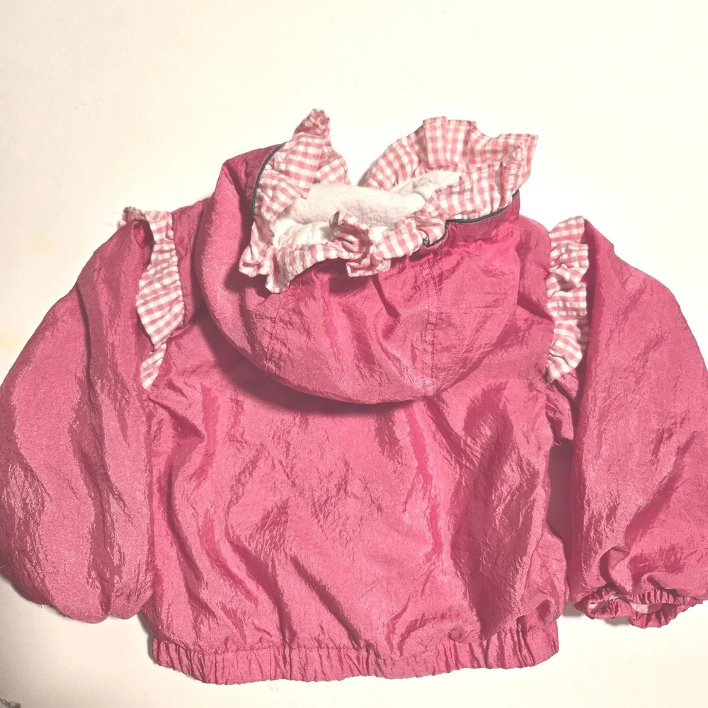 Carter's Outerwear Pink Watermelon Applique Hooded Jacket Baby Girls 18-24mos‎